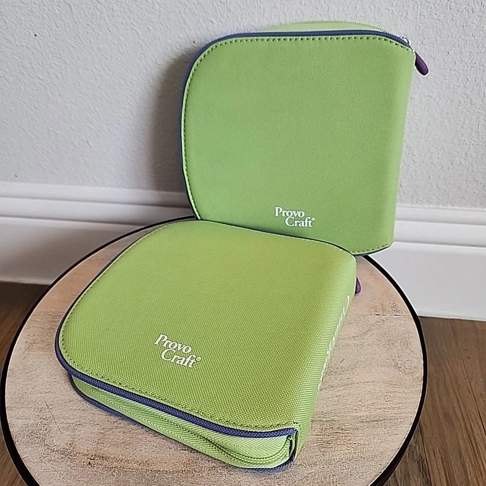 Set‎ Of 2 Cuttlekids Cuttlebug Provo Craft Storage Scrapbook ZIPPER CASE ONLY